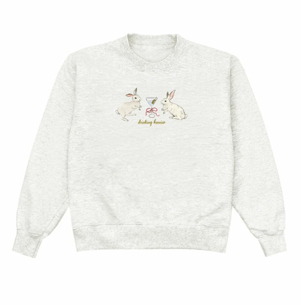 Shop Kristin Jones Drinking Bunnies Crewneck